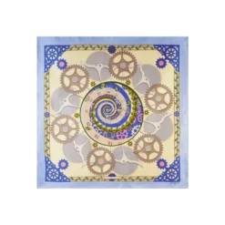 FOULARD IN SETA 90 AZZURRO Timeless morning