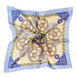 FOULARD IN SETA 90 AZZURRO Timeless morning
