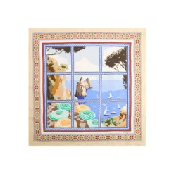 FOULARD IN SETA 90 BEIGE I faraglioni di capri