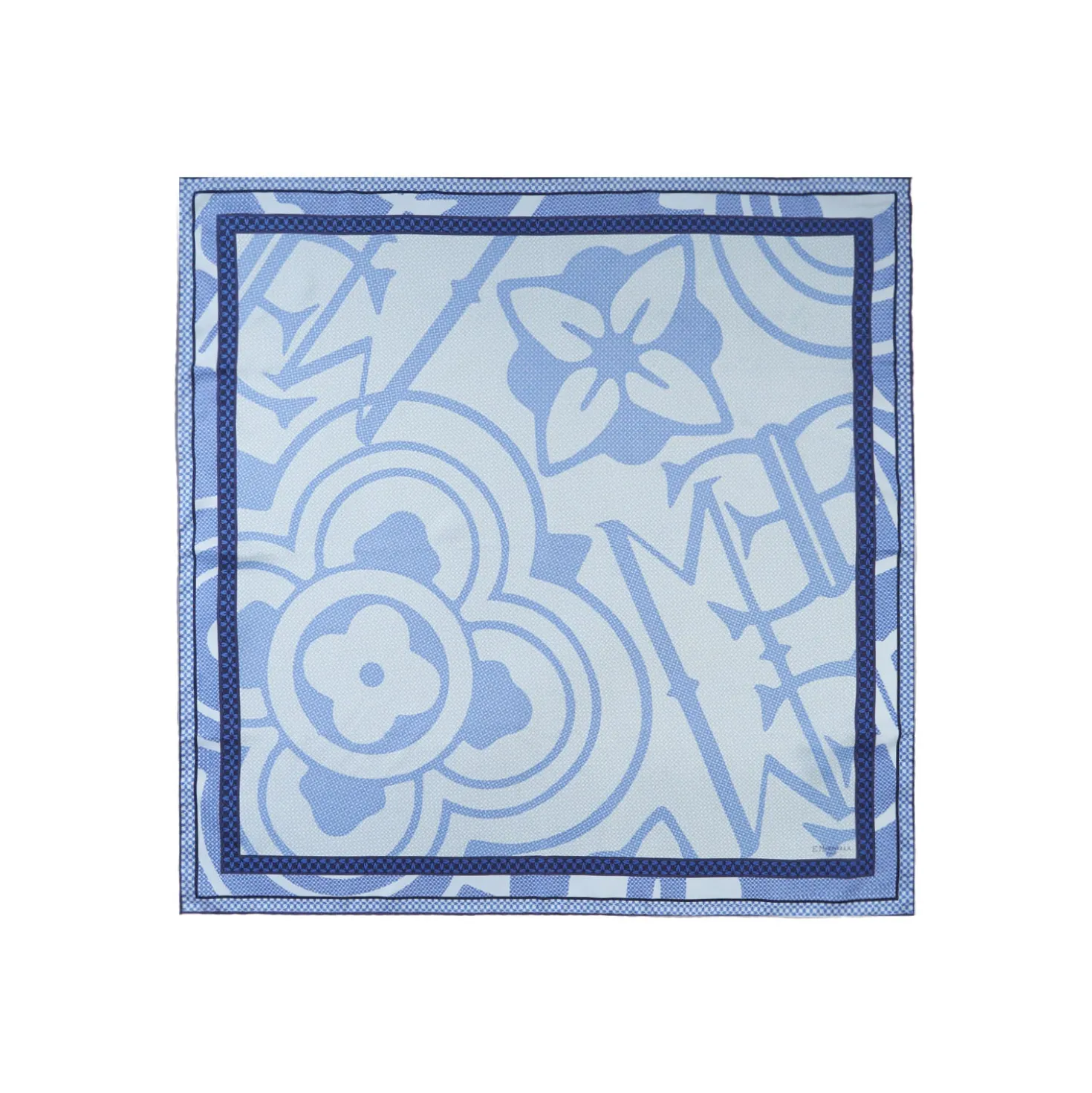 FOULARD IN SETA 90 BLU Archivio inspiration 1961