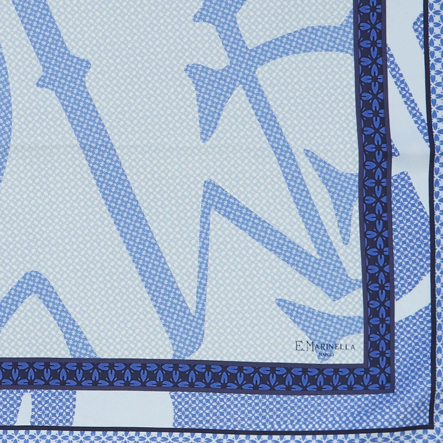 FOULARD IN SETA 90 BLU Archivio inspiration 1961