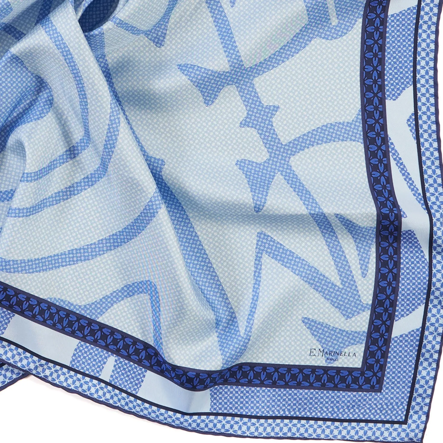 FOULARD IN SETA 90 BLU Archivio inspiration 1961