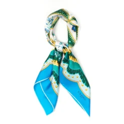 FOULARD IN SETA 90 BLUETTE Motivo floreale
