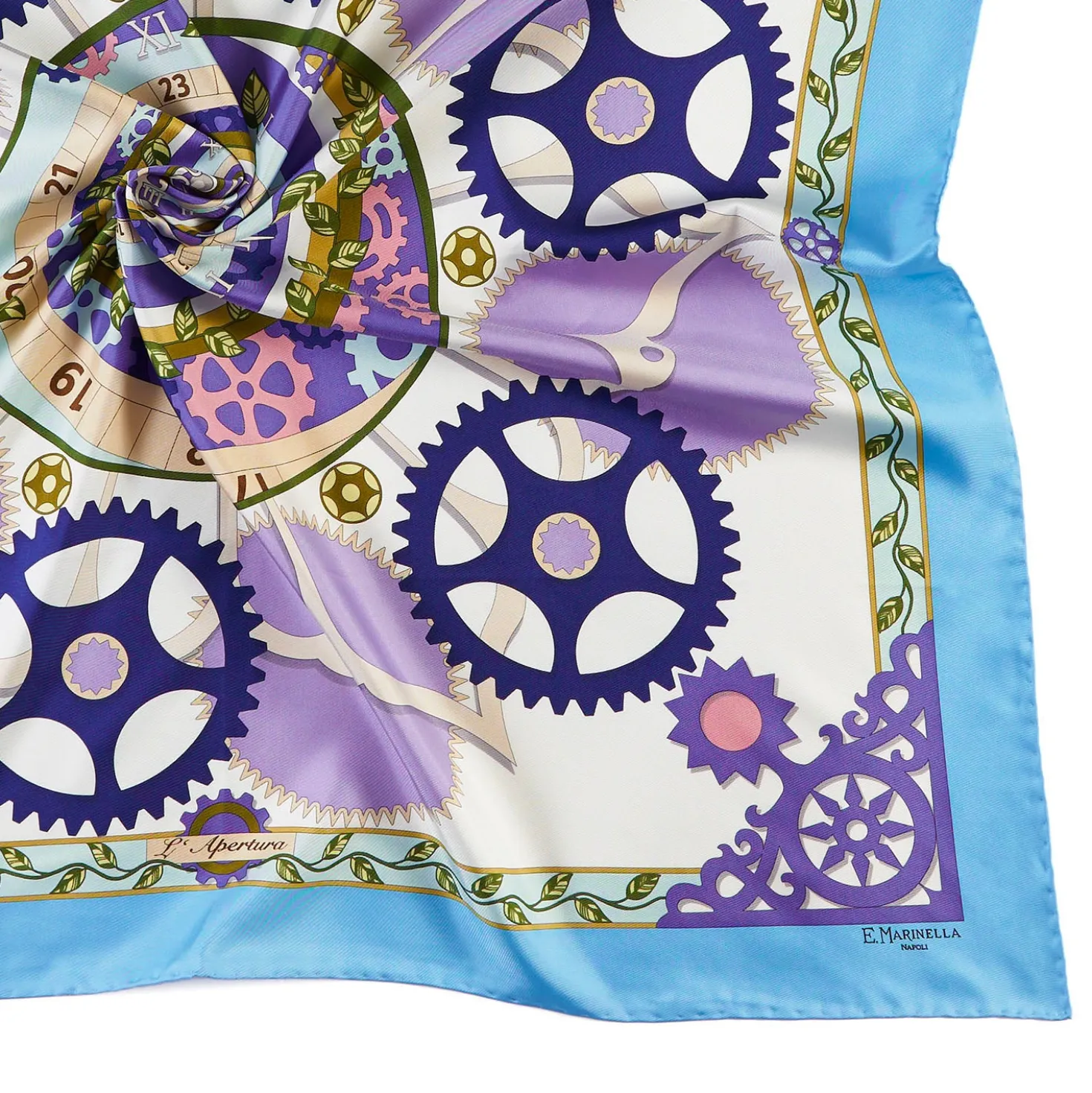 FOULARD IN SETA 90 BLUETTE Timeless morning