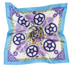 FOULARD IN SETA 90 BLUETTE Timeless morning