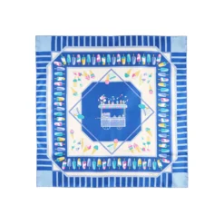FOULARD IN SETA 90 BLU La gelateria