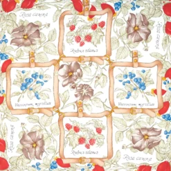 FOULARD IN SETA 90 BLU La rosa canina