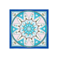 FOULARD IN SETA 90 BLU Le mongolfiere