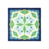 FOULARD IN SETA 90 BLU Motivo floreale