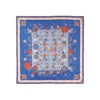 FOULARD IN SETA 90 BLU World of archivio flowers 1961