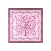 FOULARD IN SETA 90 BORDEAUX L'albero della vita