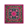 FOULARD IN SETA 90 FUCSIA Elefanti portafortuna