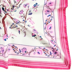 FOULARD IN SETA 90 FUCSIA L'albero della vita