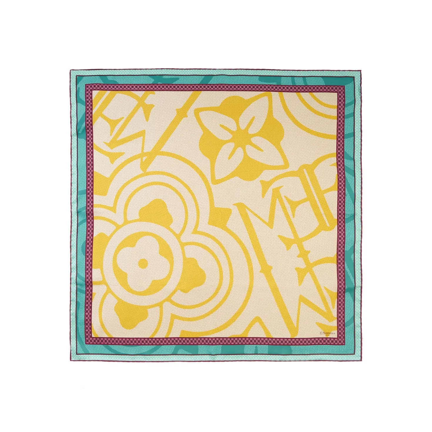 FOULARD IN SETA 90 GIALLO Archivio ispiration 1961