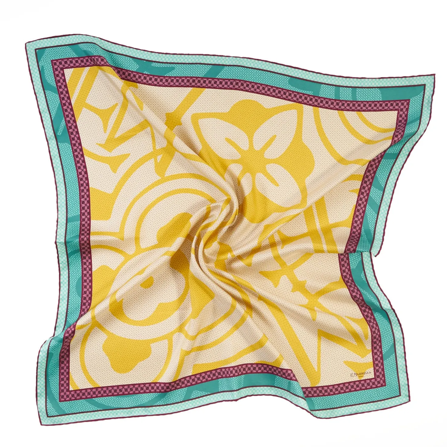 FOULARD IN SETA 90 GIALLO Archivio ispiration 1961
