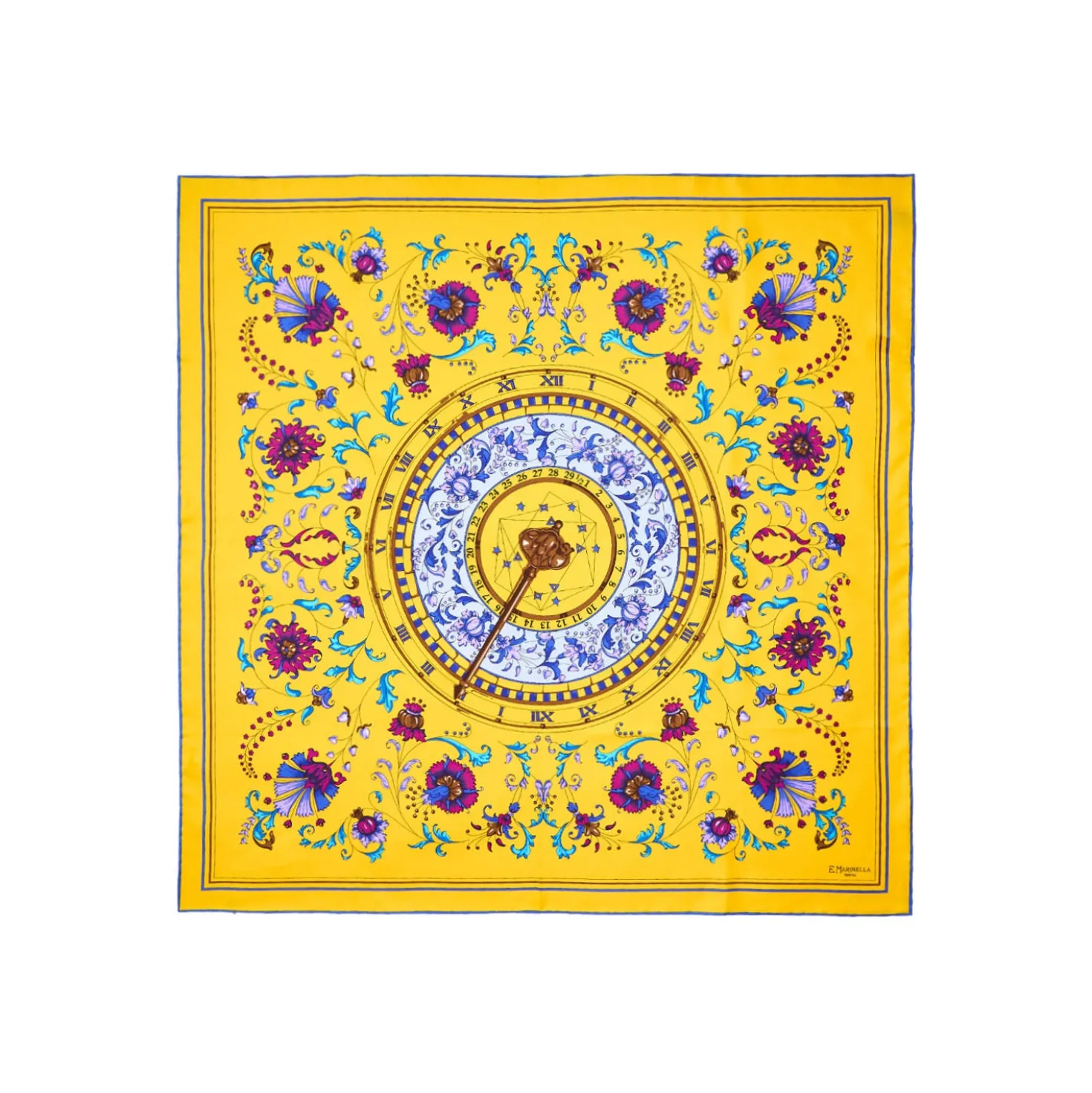 FOULARD IN SETA 90 GIALLO Un'estate caprese