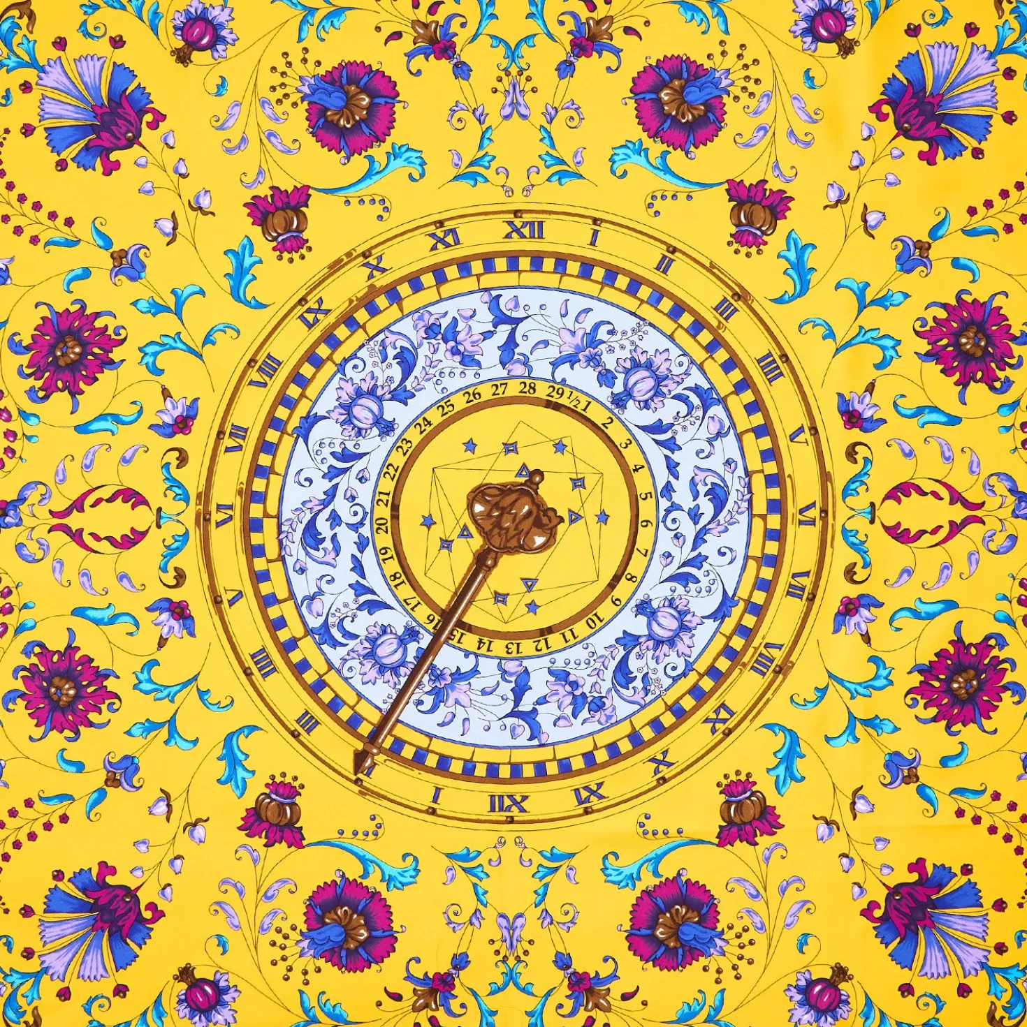 FOULARD IN SETA 90 GIALLO Un'estate caprese