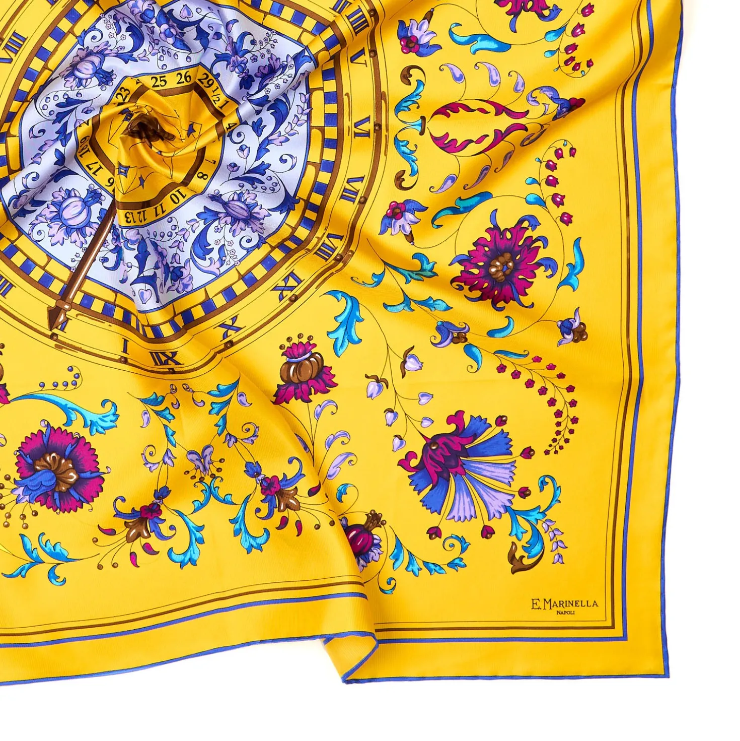 FOULARD IN SETA 90 GIALLO Un'estate caprese