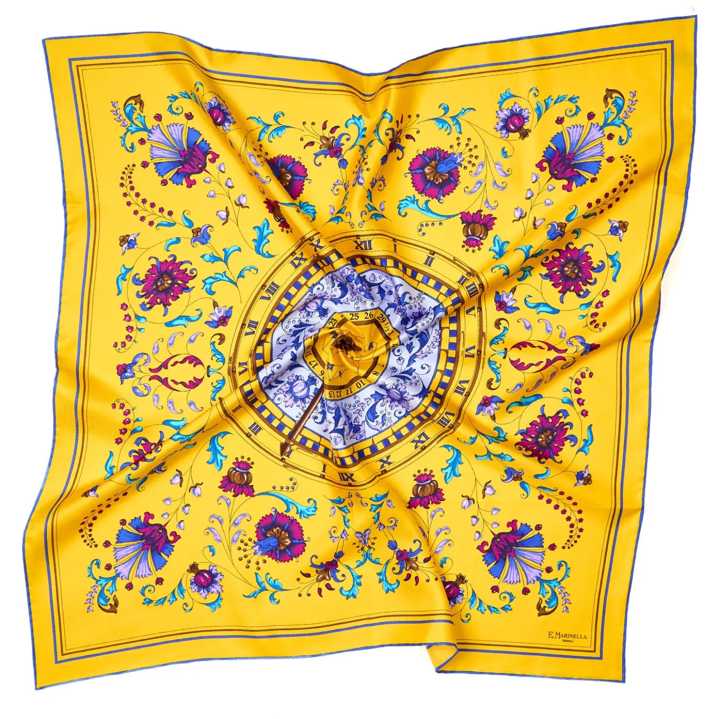 FOULARD IN SETA 90 GIALLO Un'estate caprese