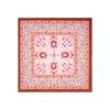 FOULARD IN SETA 90 MARRONE Motivo damascato
