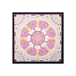 FOULARD IN SETA 90 NERO Mosaico
