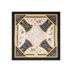FOULARD IN SETA NERO Napoli terra mia