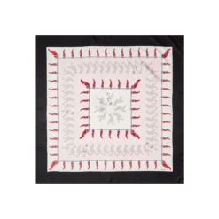 FOULARD IN SETA 90 NERO Pulcinella portafortuna