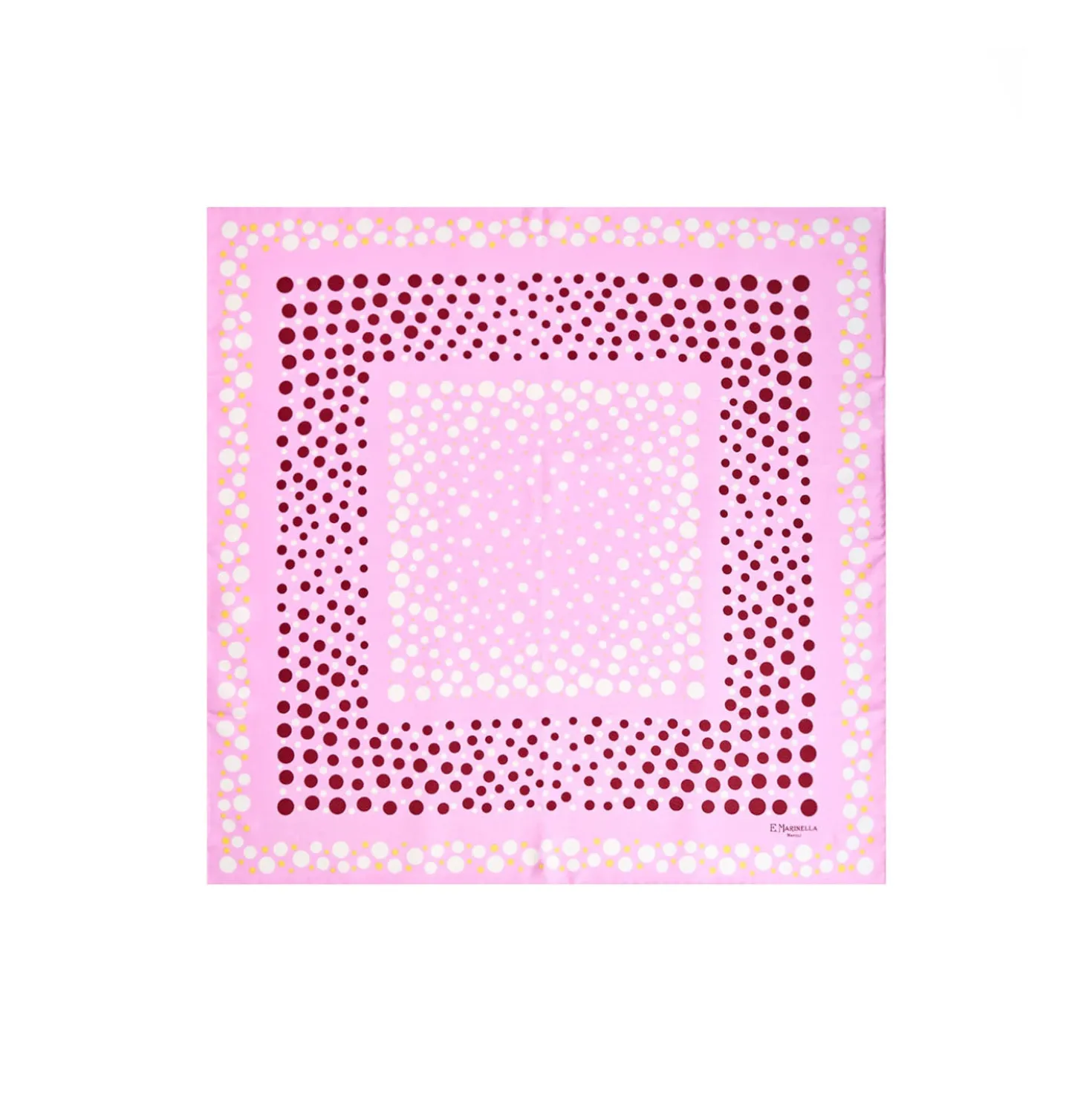 FOULARD IN SETA 65 ROSA Eleganza a pois