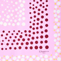 FOULARD IN SETA 65 ROSA Eleganza a pois