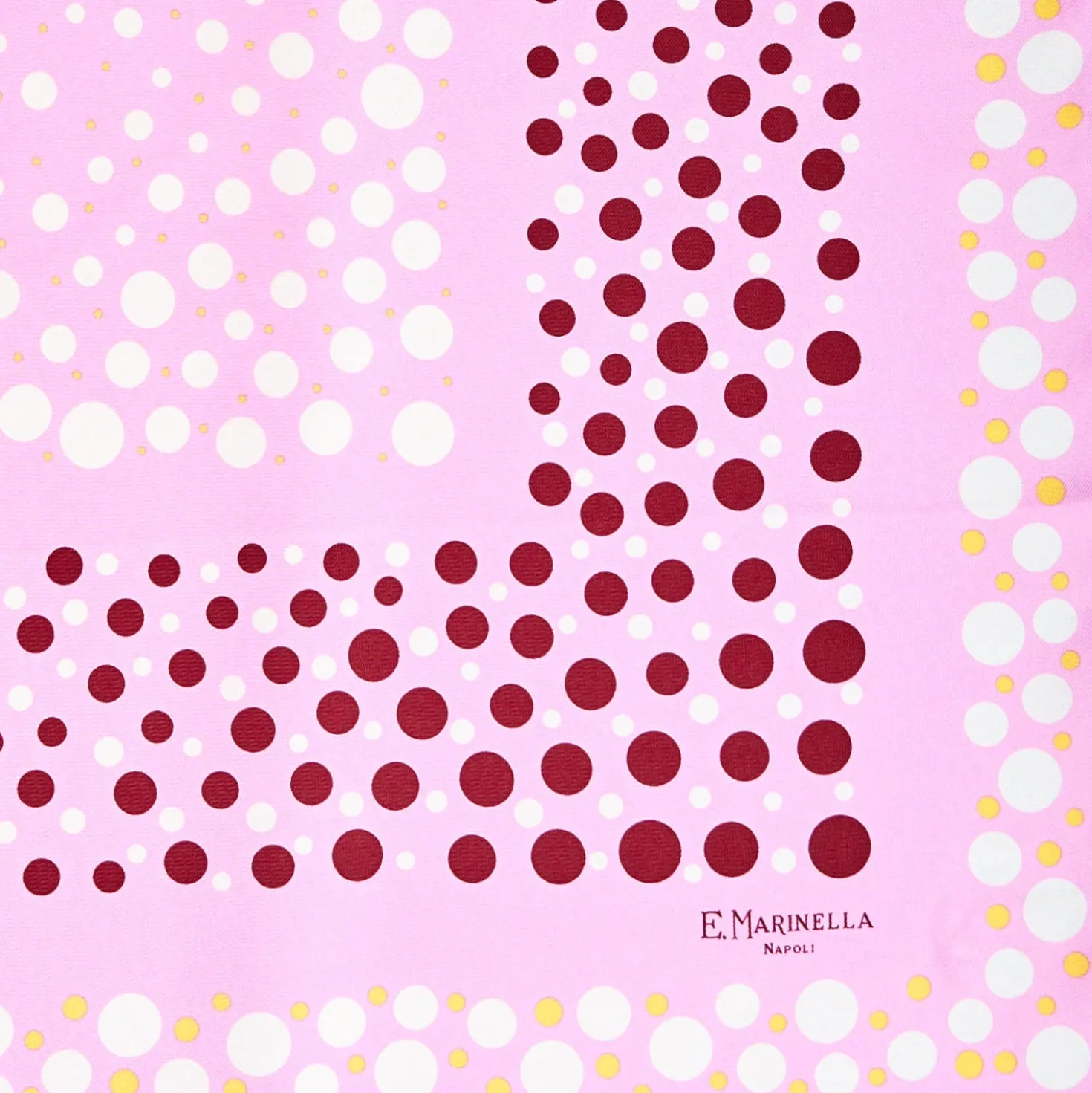 FOULARD IN SETA 65 ROSA Eleganza a pois