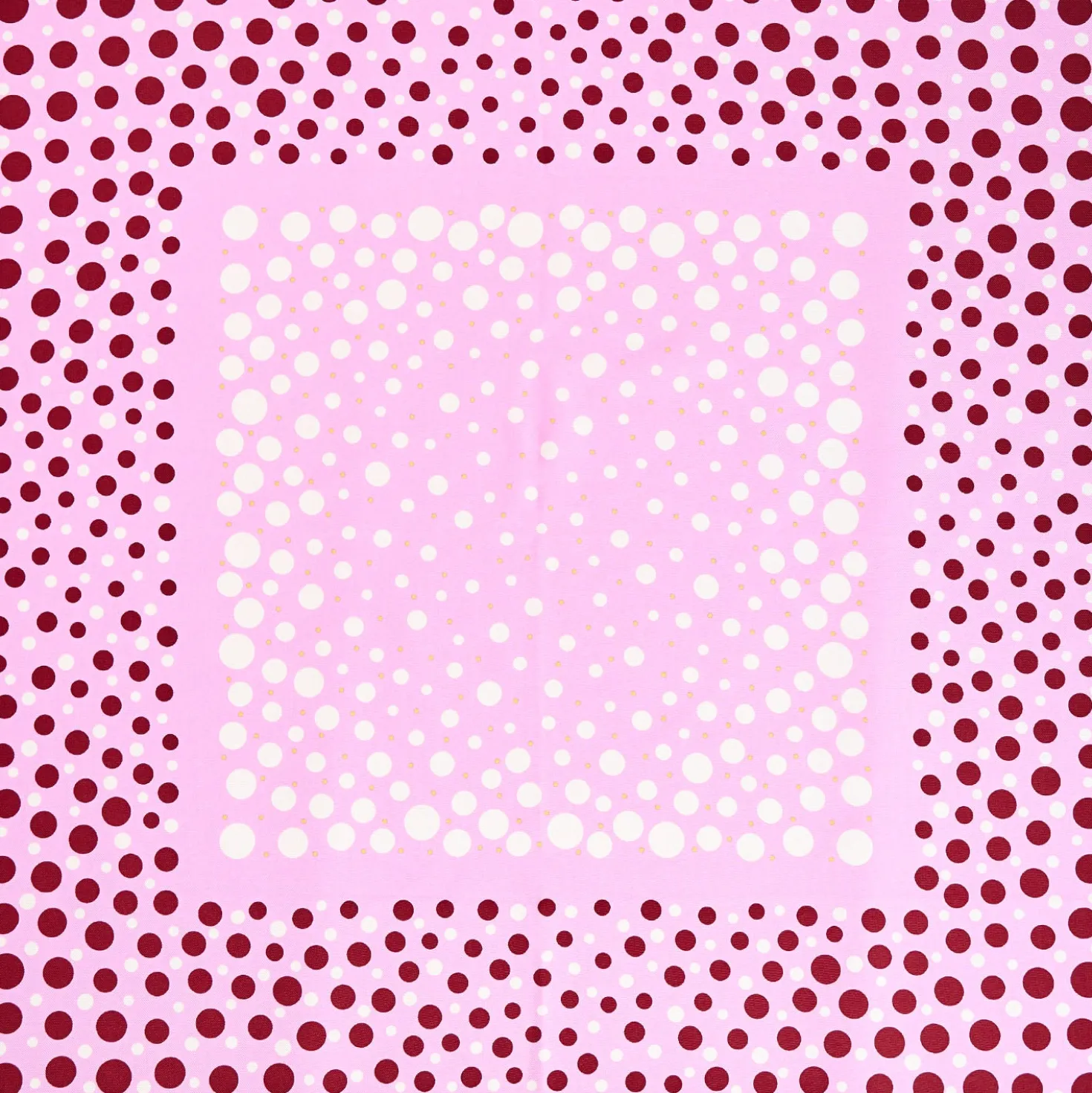 FOULARD IN SETA 65 ROSA Eleganza a pois