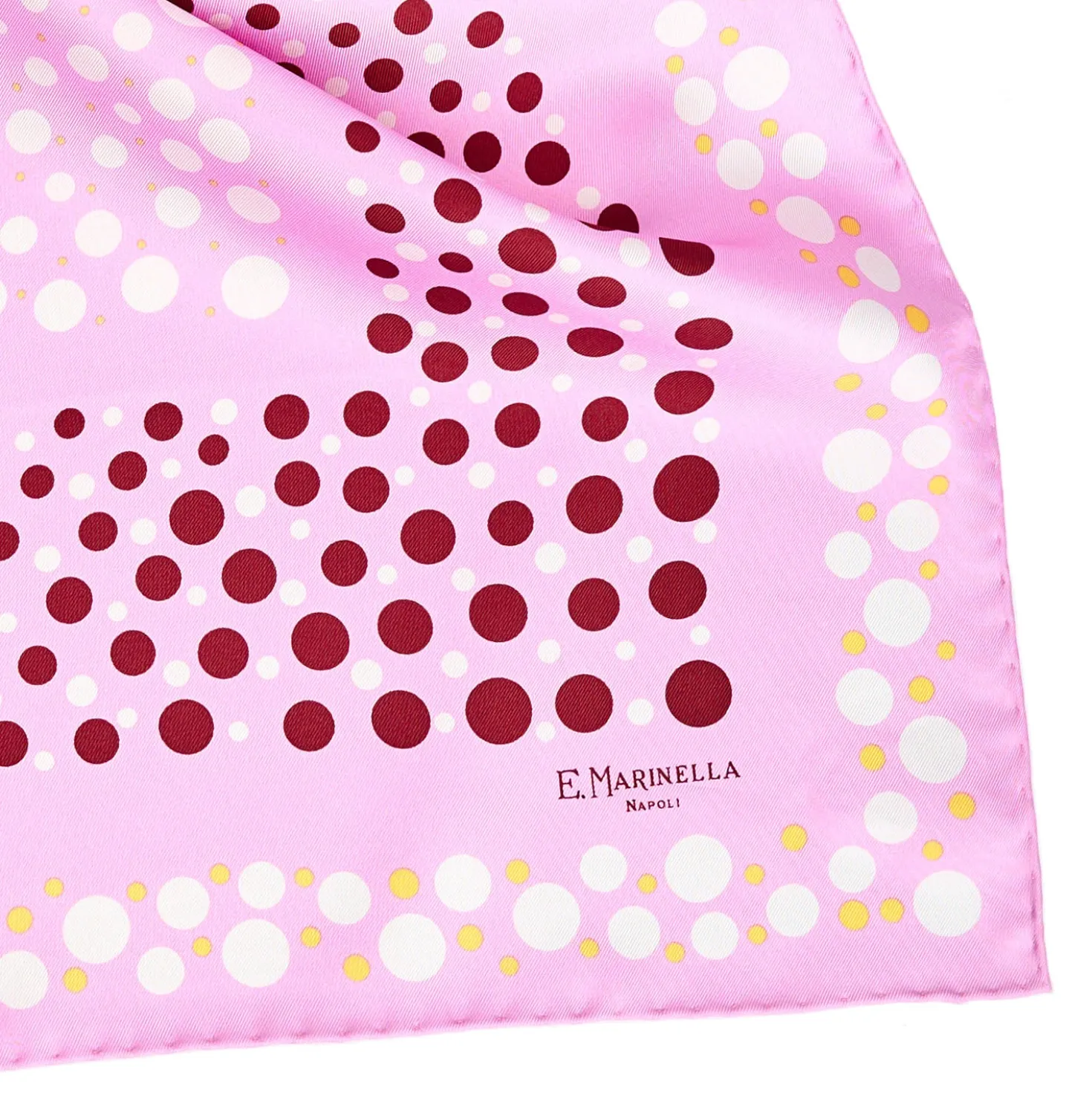 FOULARD IN SETA 65 ROSA Eleganza a pois
