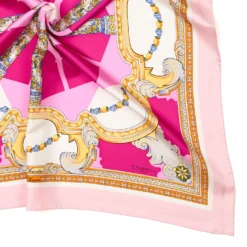 FOULARD IN SETA 90 ROSA Il chiostro di santa chiara