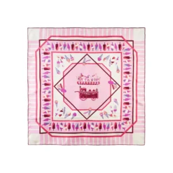 FOULARD IN SETA 90 ROSA La gelateria