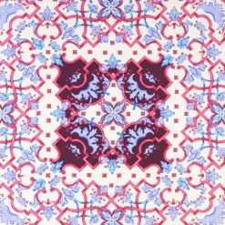 FOULARD IN SETA 90 ROSA Maiolica mediterranea