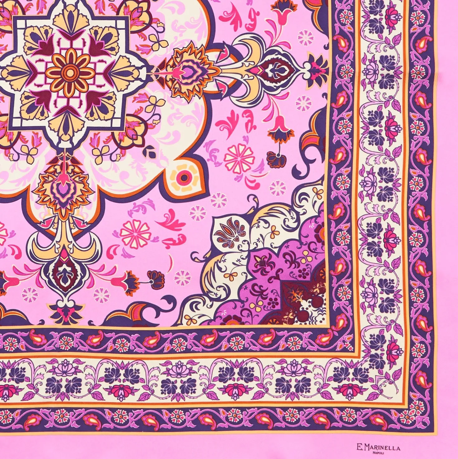 FOULARD IN SETA 90 ROSA Mediterranean vibes