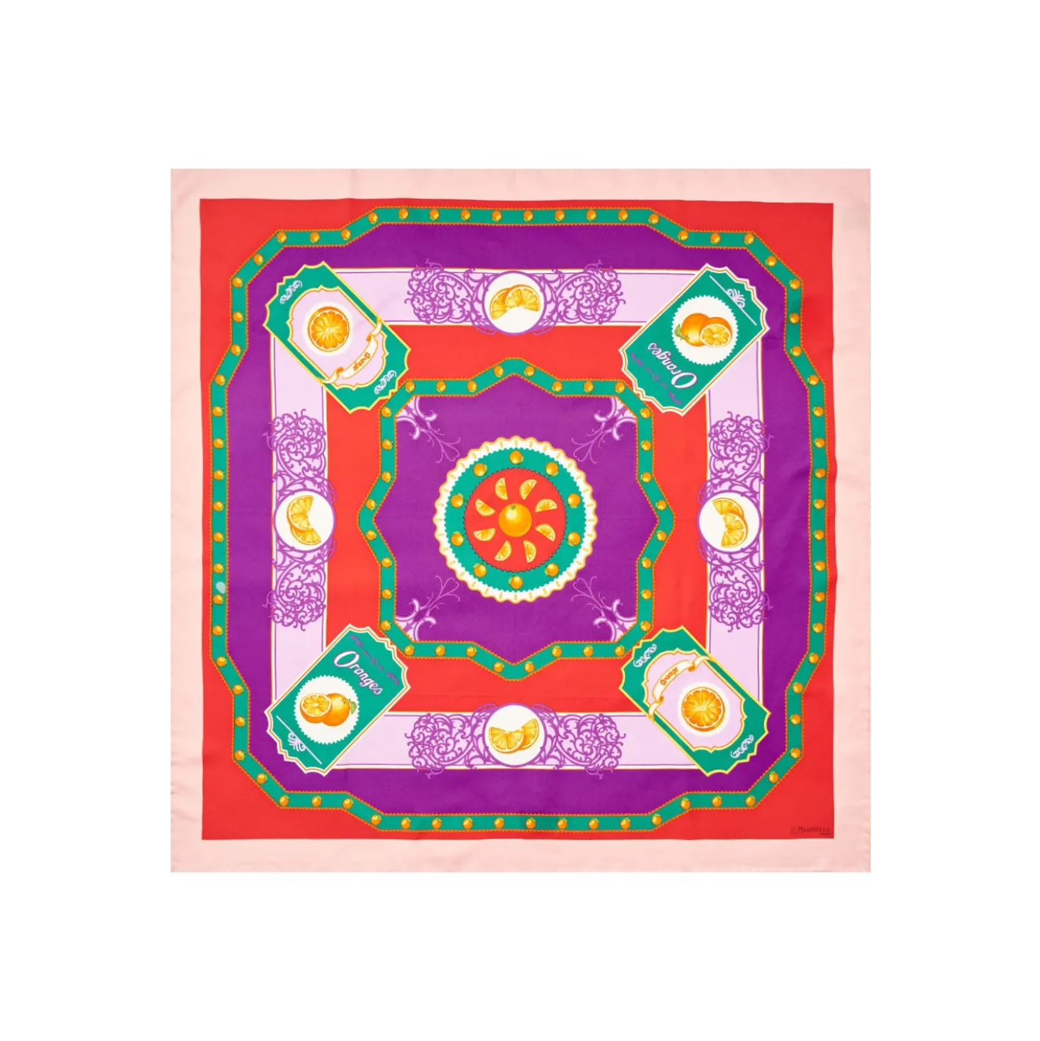 FOULARD IN SETA 90 ROSA Orange vibes
