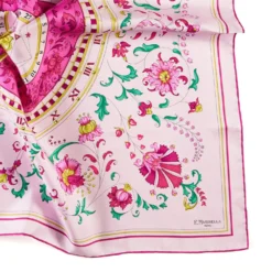 FOULARD IN SETA 90 ROSA Un'estate caprese