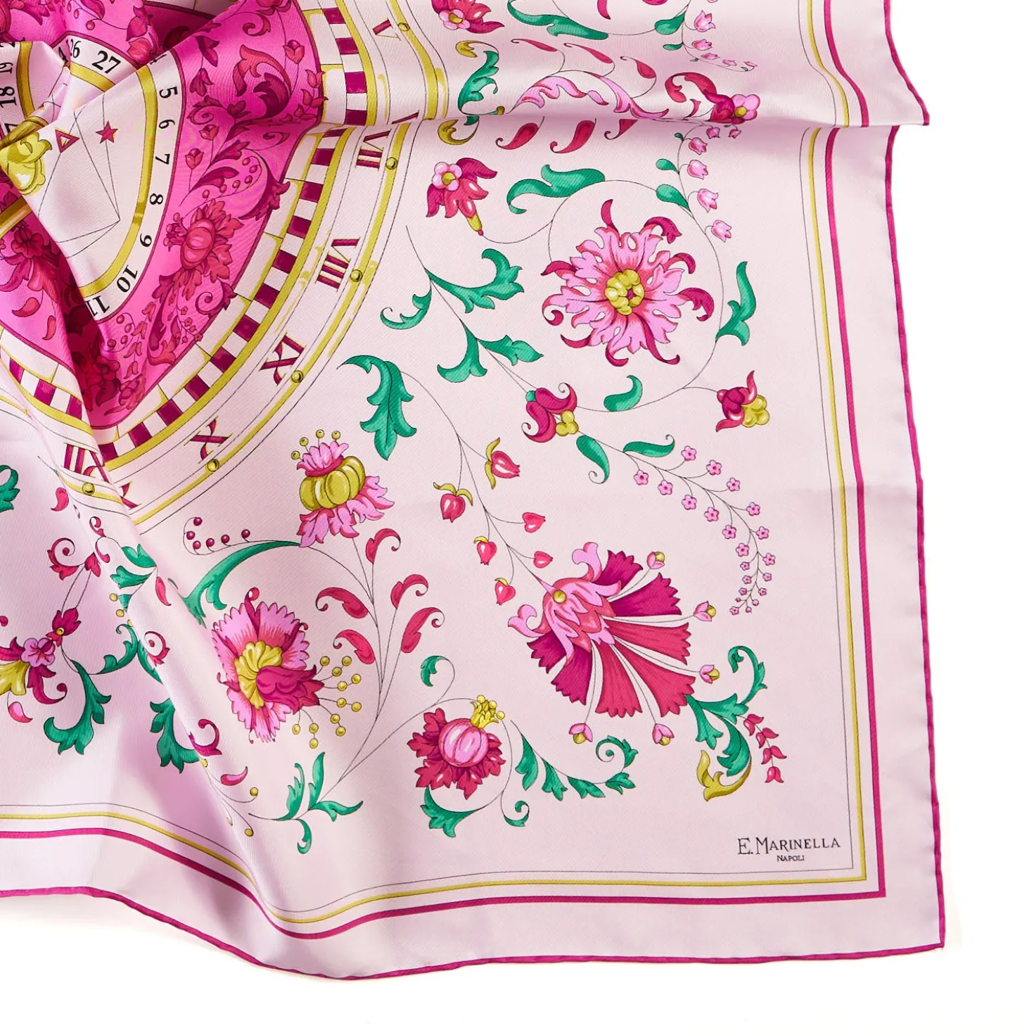 FOULARD IN SETA 90 ROSA Un'estate caprese