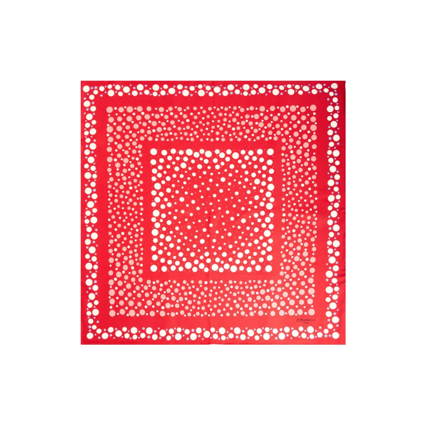 FOULARD IN SETA 65 ROSSO Eleganza a pois