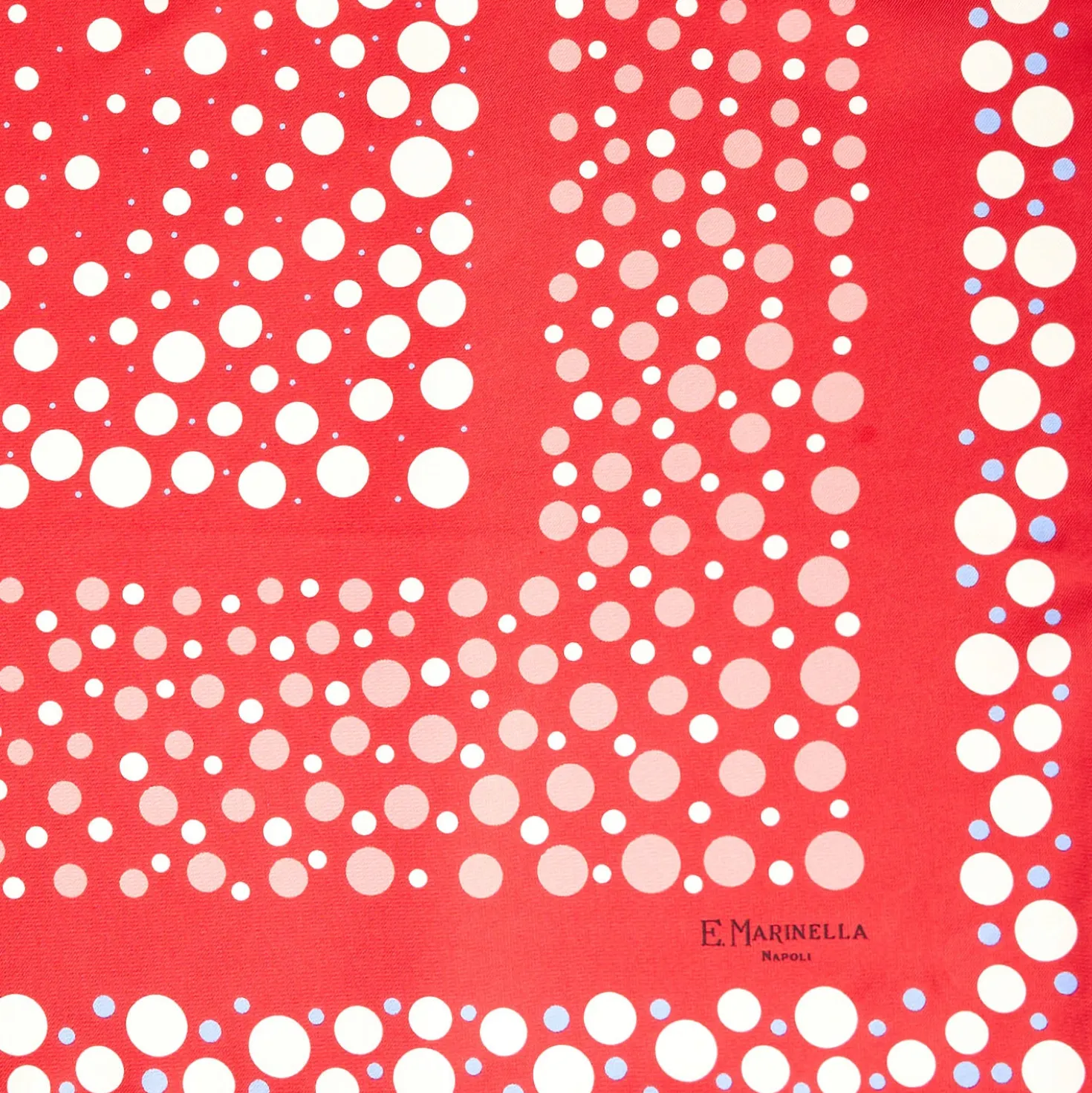 FOULARD IN SETA 65 ROSSO Eleganza a pois