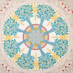 FOULARD IN SETA 90 ROSSO Mosaico