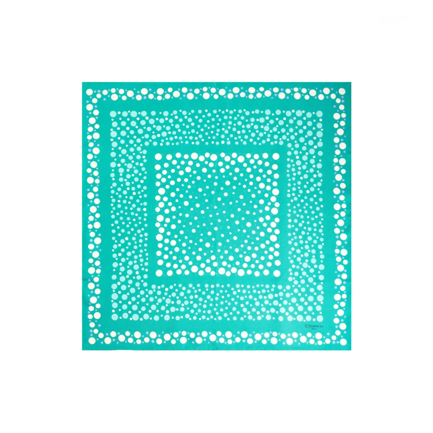 FOULARD IN SETA 65 VERDE CHIARO Eleganza a pois
