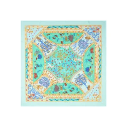 FOULARD IN SETA 90 VERDE CHIARO Napoli terra mia