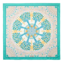 FOULARD IN SETA 90 VERDE Mosaico