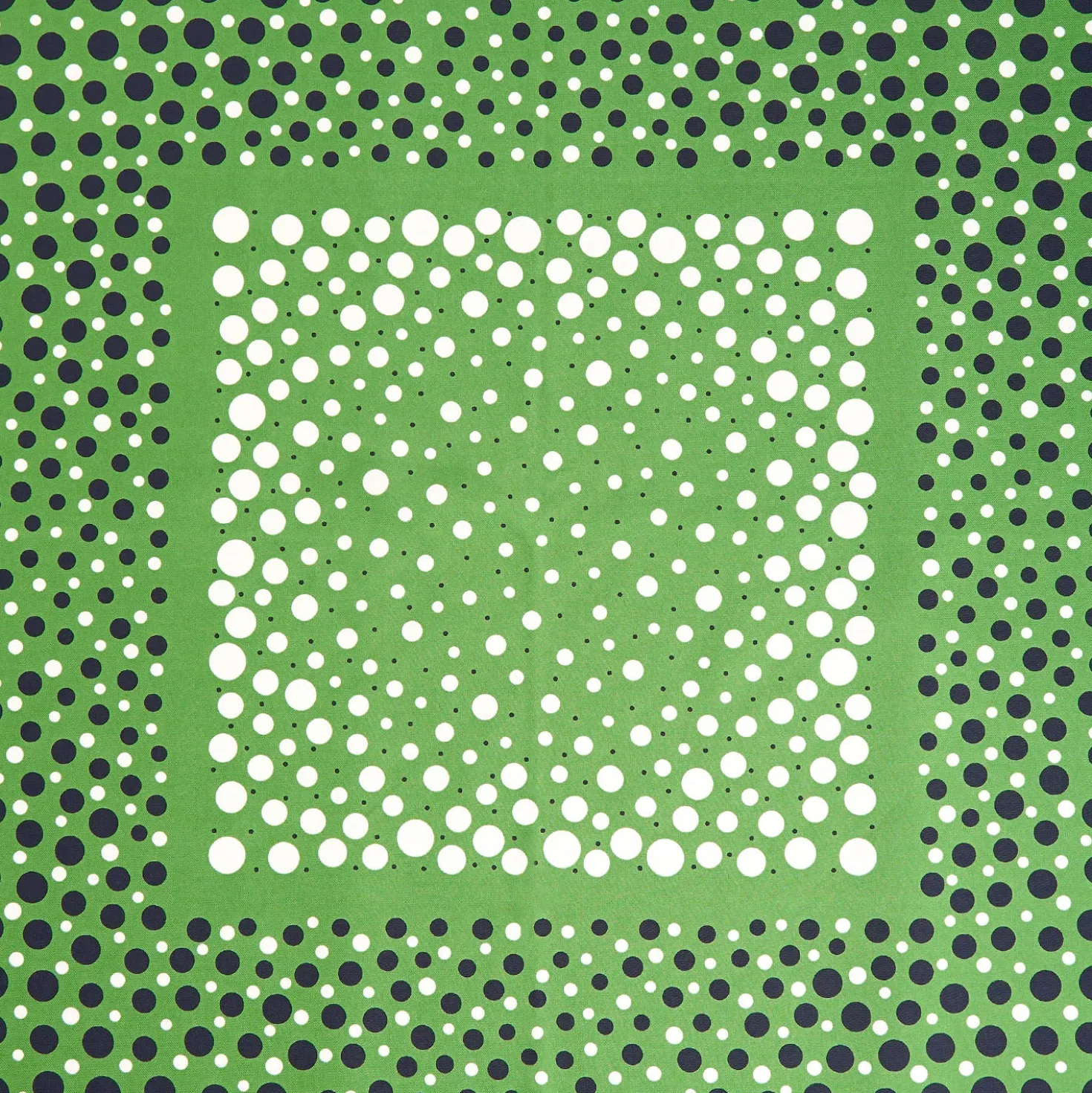 FOULARD IN SETA 65 VERDE OLIVA Eleganza a pois