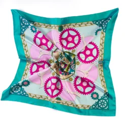 FOULARD IN SETA 90 VERDE Timeless morning