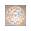FOULARD IN SETA 90 VIOLA E TORTORA La ruota delle stagioni