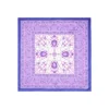 FOULARD IN SETA 90 VIOLA Motivo damascato
