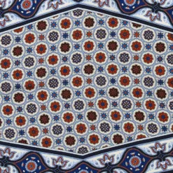 FOULARD ROMBO IN SETA AZZURRO Microfantasia fiore